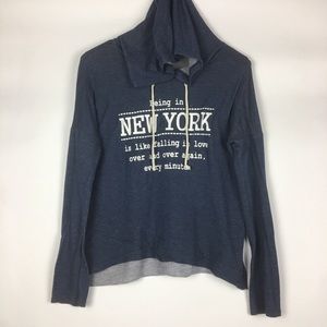 * Hyssop New York Asymmetrical Pullover Hoodie